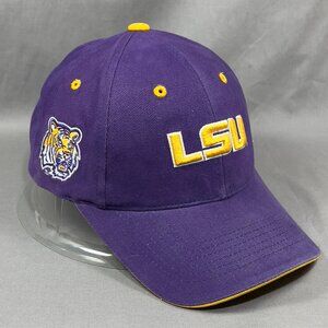 HMI Headwear Louisiana State University NCAA Strapback Hat Purple Tigers Mens